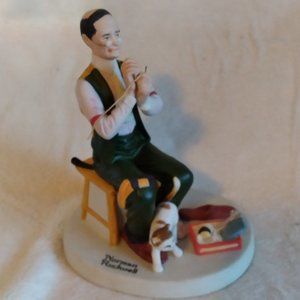 DANBURY MINT NORMAN ROCKWELL 6" "Man Threading a Needle"